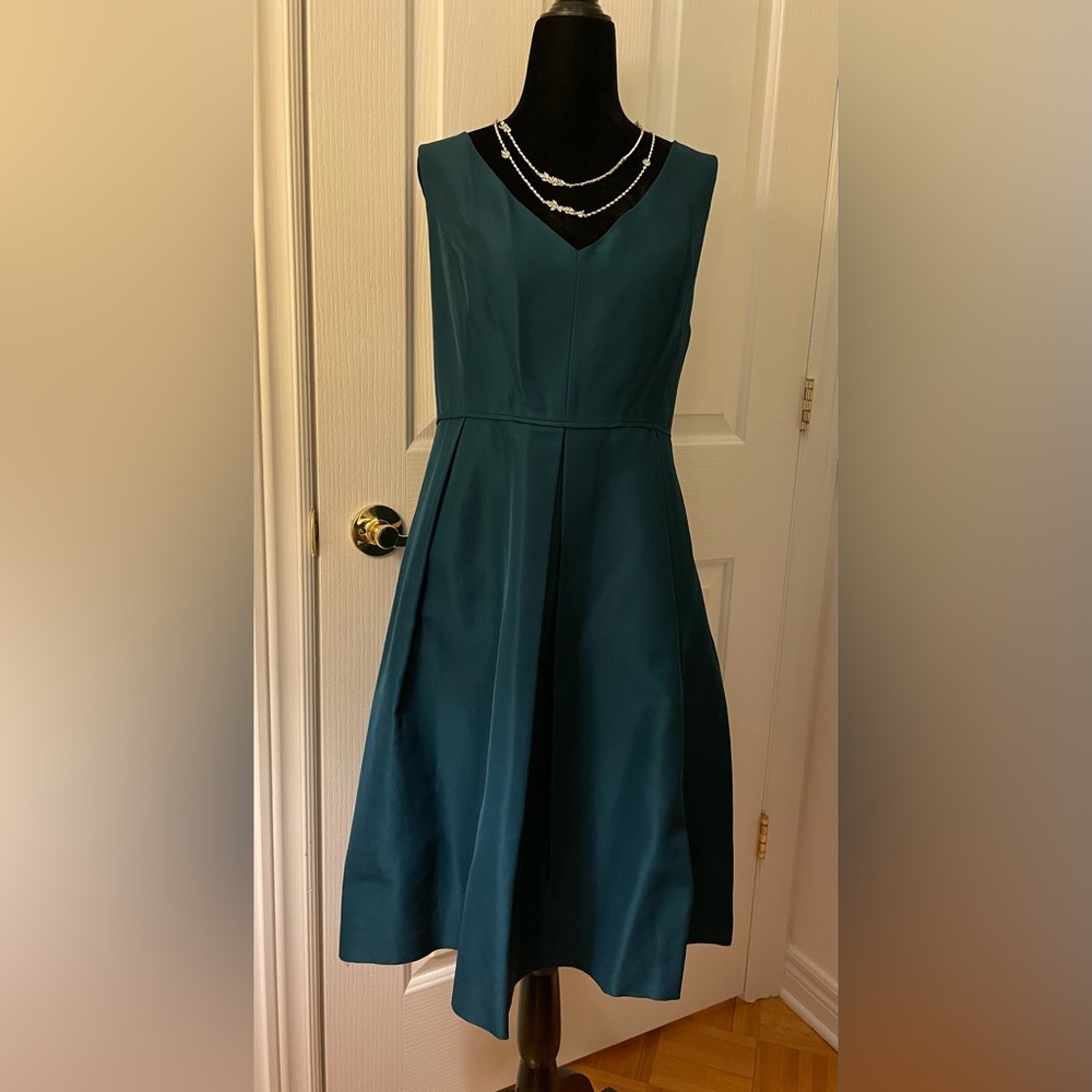 J. Crew Elegant Teal Midi Dress